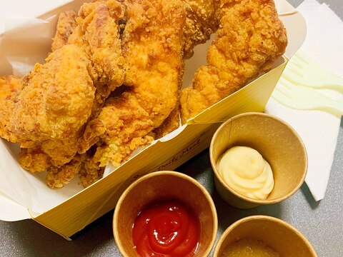 鶏胸肉でチキンフィンガー 韓国フライドチキン レシピ 作り方 By Kurubii 楽天レシピ